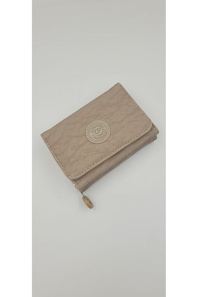 DAVID POLO Women's Crinkle Fabric Sports Multi-Pocket and High Quality Medium Size Wallet