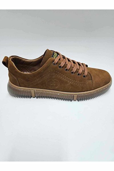 Luis Figo GENUINE LEATHER Men's Shoes - Size 38-39, Laced, Tan Color