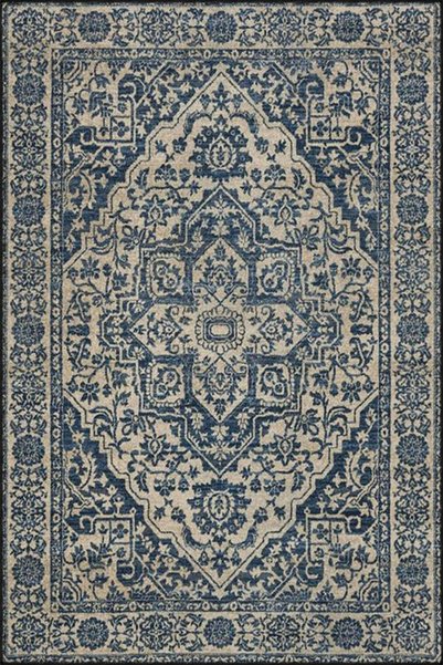Rugs Modern Halı Bordered Closed Blue Modern Patterned Woven Base Carpet and ...