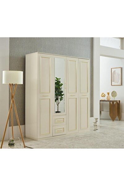 Sare Home Milas 4 Kapılı Gardırop