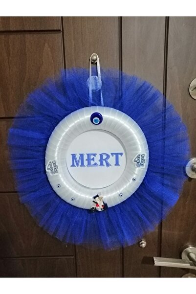 Büşra Süsleme Sünnet Kapı Süsü Mavi Tüllü, Isim Yazılı Snk4