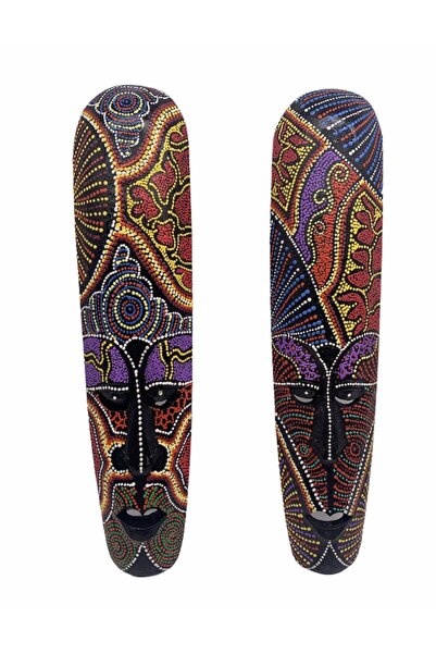 Azra hediyelik eşya ve tekstil ürünler Ahşap Aborjin Mask 50-cm(1adet)