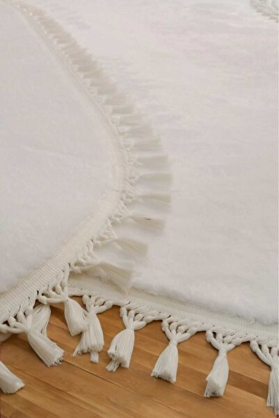 ALTUN CARPET 2 τμχ κραγιόν + 6 χρώματα διαθέσιμα πατάκι μπάνιου βελούδινο πομπόν με κρόσσια αντιολισθητικό χαλί 50x80+40x50