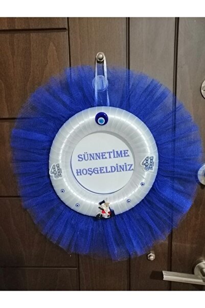 Büşra Süsleme Sünnet Kapı Süsü Mavi Tüllü Snk1