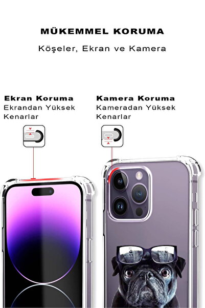 PrintiFy Tecno Spark 7t Compatible Dog 3 Printed Transparent Anti-Shock Case with Corner Protection