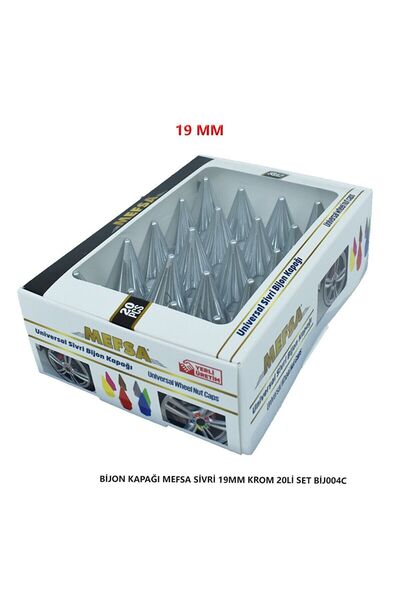 Slazer Auto Ford Transit Connect Sivri Krom Bijon Kapağı 19mm Jant Delik Kapatıcı