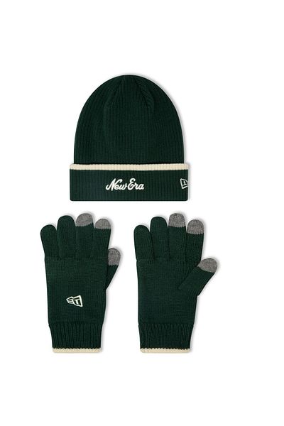 NEW ERA Комплект ръкавици и шапка E-touch в цвят каки 13745811