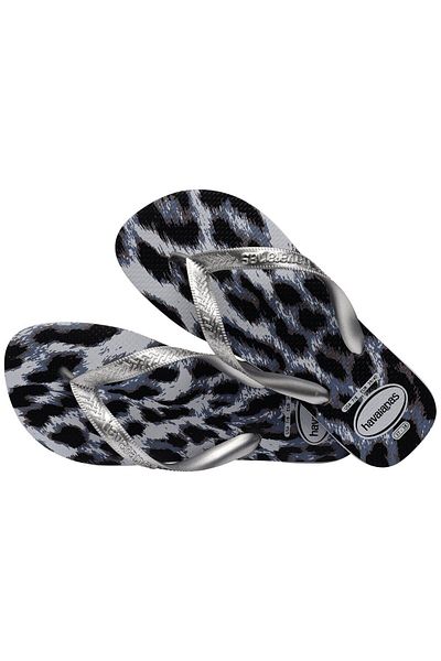 Havaianas Top Μαύρες Leopard Unisex Παντόφλες