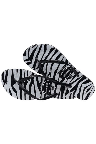 Havaianas Slim Animals Glitter Black Women's Slippers