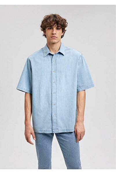 Mavi Benson Casual Açık Mavi Jean Gömlek Oversize / Geniş Kesim 0210220-87155