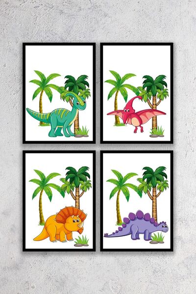 Dinosaur Design Baby & Kids Room Mdf Wall Table Set 3pcs