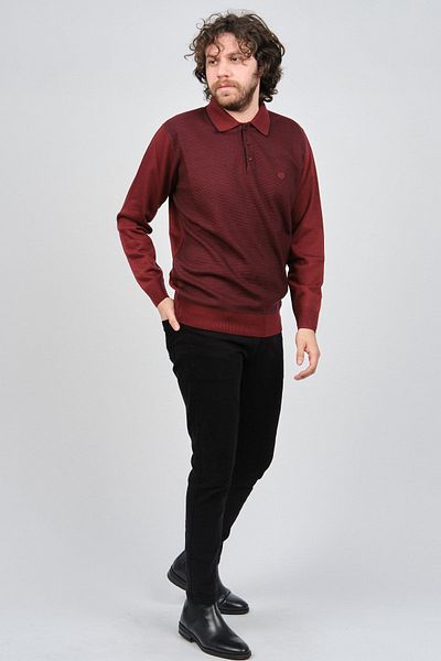 Pelikan Men's Polo Neck Sweater 1578418 Red