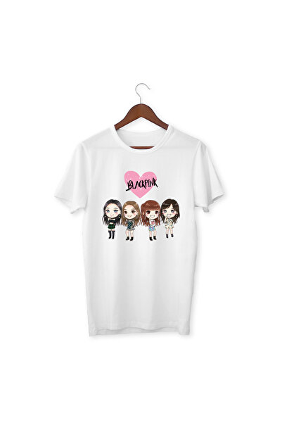 YAPO TİCARET Unisex Παιδικό T-Shirt - Blackpink Λευκό T-shirt για ενήλικες