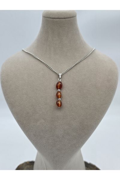 NBS Beautiful Naturel Stones Natural Agate Stone Necklace - Evil Eye, Luck, Positivity