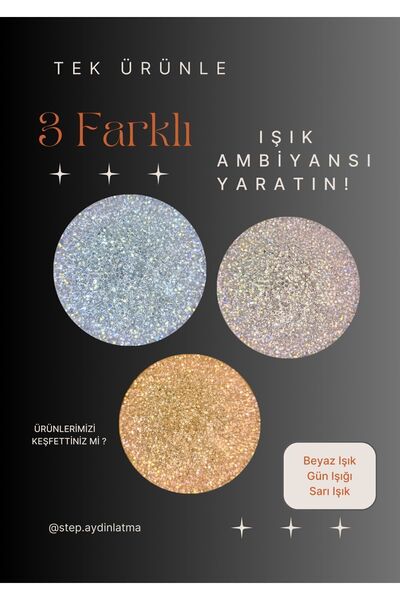 Step Aydınlatma Elizya 3 Renk Işık Veren Ledli Modern 6 Lı Siyah Eskitme Salon Oturma Odası Avizesi