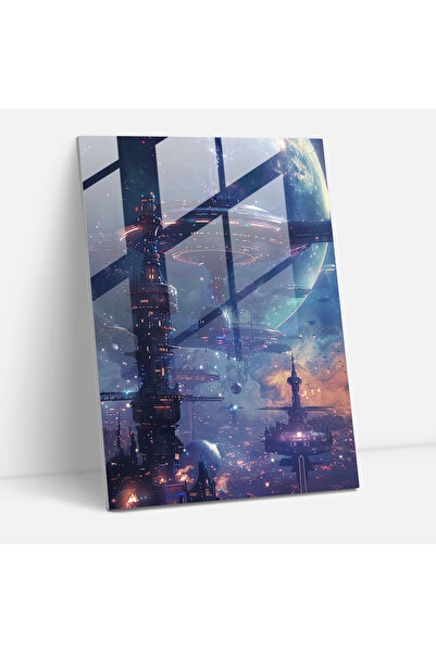 Popcas Futurism Art Style Wall Decoration - Futurism, Modern Art, Glass Print...