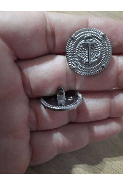 İMREN AKSESUAR Μεταλλικό κουμπί 18 χιλιοστών με μαύρο λουράκι χωρίς νικέλιο - 1 πακέτο 5 τεμαχίων