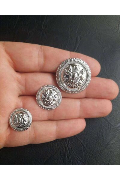 İMREN AKSESUAR Μεταλλικό κουμπί από νικέλιο 2,5 εκ. με λουράκι και πόδια στο κάτω μέρος - 4 τεμάχια Δωρεάν Ειδικό Σχέδιο