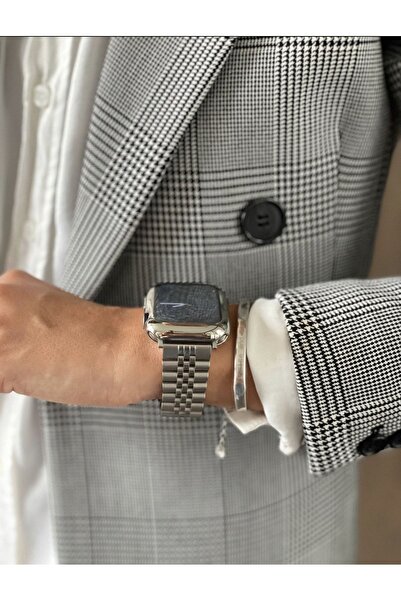 Forsis Aksesuar Apple Watch Gümüş Stainless Steel Kordon watch 10 46mm -44-45...