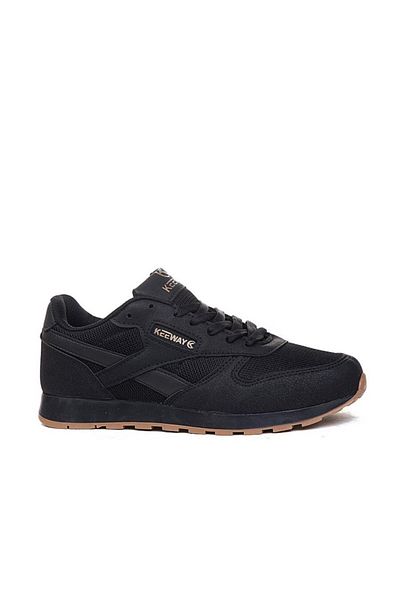 RUNSTEP Pantofi pentru bărbați și femei, negri, respirabili, cu șireturi, pantofi sport de vară