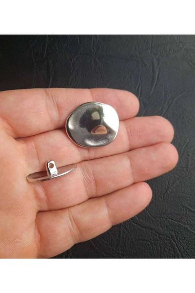 İMREN AKSESUAR Special Design Nickel Metal Button - 3 Cm Hanging Coated, Bottom Feet, 4 Pieces Free