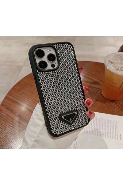 kılıfsuar حافظة برادا الفاخرة ذات العلامات التجارية المرصعة بالحجارة المتوافقة مع هاتف iPhone 15 Pro