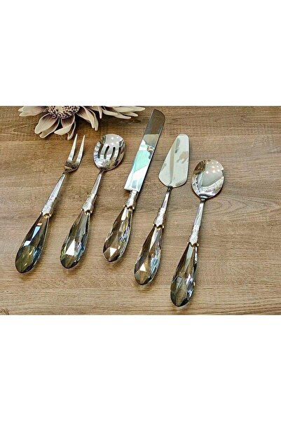 ROY KING Royking Diamond 5 Parça Servis Seti Füme Altın EYM 058