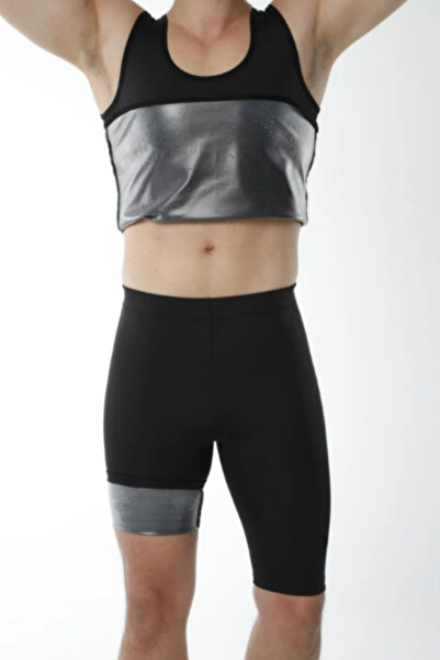 miresa Men's Unisex Sauna 100% Sweat Shorts and Athlete Set