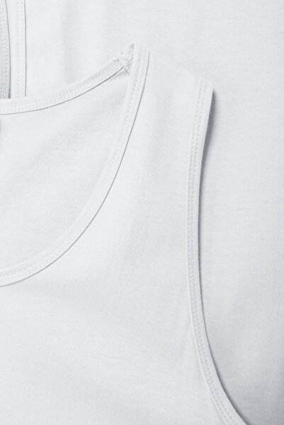 MOSTESS Tricou alb din bumbac pieptănat pentru bărbați, pachet de 6 bumbac