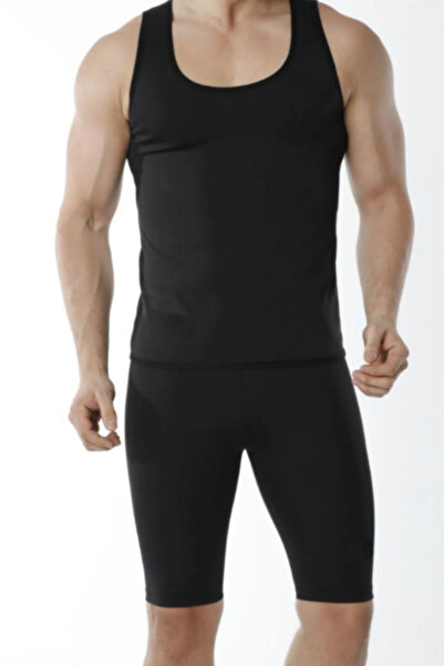 miresa Men's Unisex Sauna 100% Sweat Shorts and Athlete Set