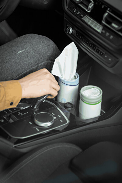 Bamboo Silindir Kutulu Peçete 6'li Set (6 FARKLI DESEN), Araç Peçete Kutusu