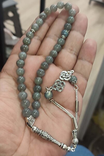 TAŞÇIZADE مسبحة من حجر اللابرادوريت الطبيعي مقاس 8 مم