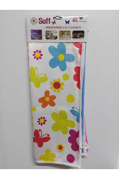 Suff Microfiber 4-Piece Glass Cloth - 40x30 cm