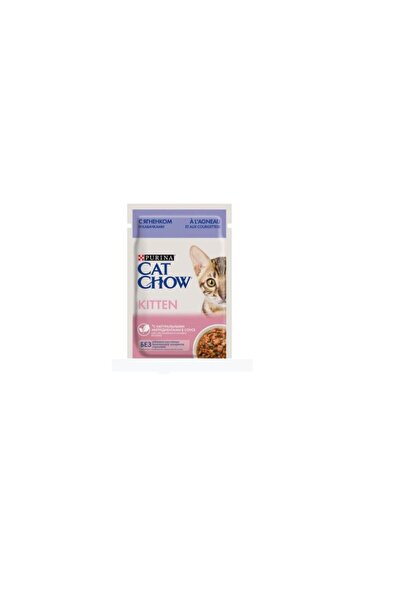 Purina Cat Chow Kitten Yavru Kuzu Etli Yaş Kedi Maması 85gr*26 Adet