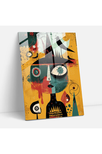 Popcas زخرفة الحائط Dadaism، شخصيات غريبة، Dadaism، فن الجدار الزجاجي، ديكور ...