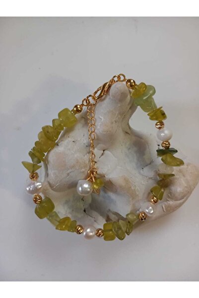 Mudita Tasarım Gerçek Doğal Kırık Zebercet ( Peridot, Peri Taşı) Gerçek Tatlı...