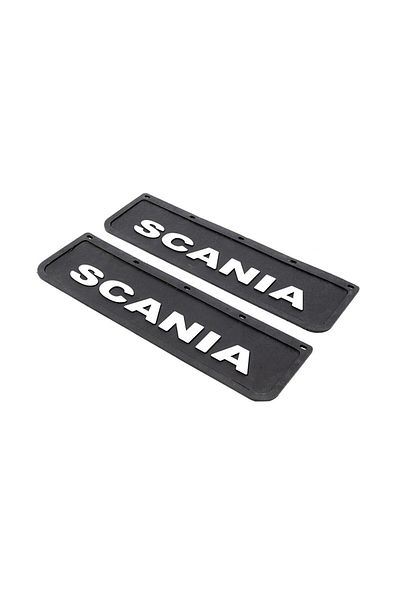 Dynego Scania Black Written Mudguard - 2 Pieces, Size: 60x18