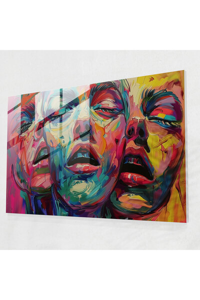 Popcas Fauvism Glass Print: Bold Expressionist Portraits, Fauvism, Glass Prin...