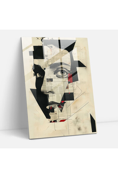 Popcas Dadaism Glass Print Glass Wall Painting - Dadaism, Modern Art, Glass W...