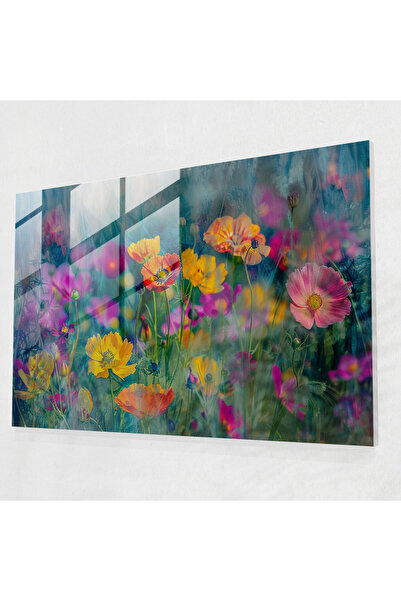 Popcas Pointillism Flower Glass Print - Pointillism, Pointillism, Modern Art,...
