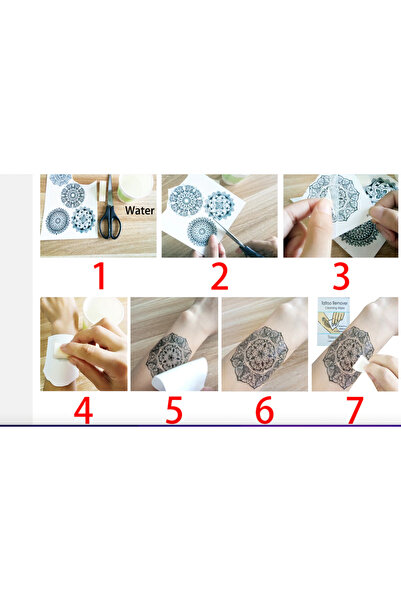 HelloBeautiful Tatto Su Geçirmez Geçici Yüz Dövmesi Cadılar Bayramı Halloween 15,8 cm* 15,8 cm