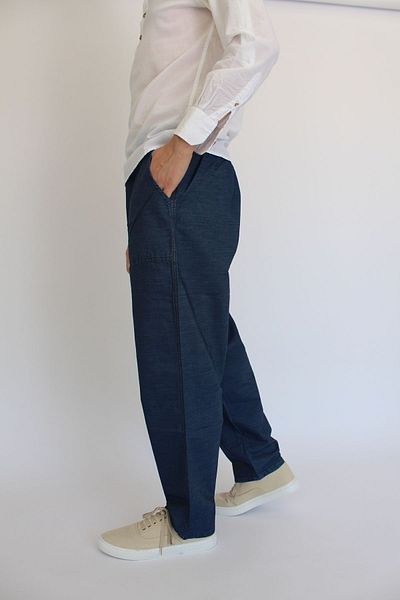 nobility jean Summer Jeans with Elastic Waist Comfortable Fit Cotton Cool Keeping Jeans