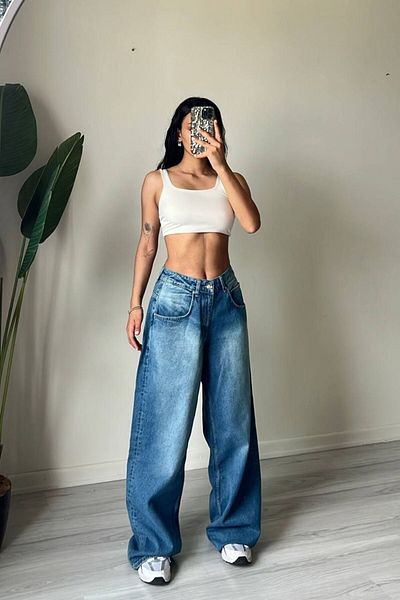 DENİKK PANTALONI DE JEAN BAGGY cu design special