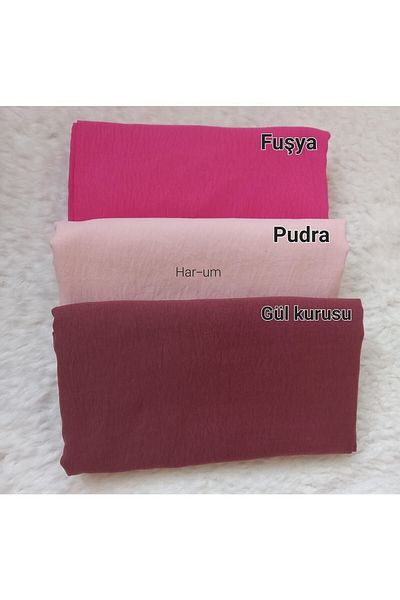 Trablus Hijab Women's Cotton Jazz Shawl Model-Set of 3