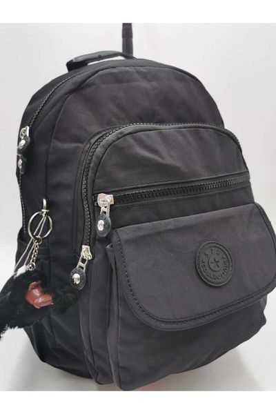 571 Collections Çanta Ultra Light and Waterproof Multi-Pocket Black Backpack