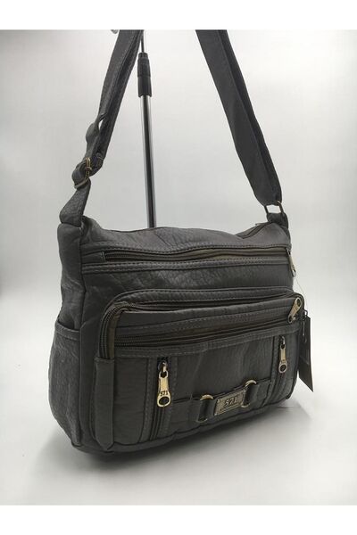 571 Collections Çanta Leather Shoulder Bag - Washed, Crossbody and Strap