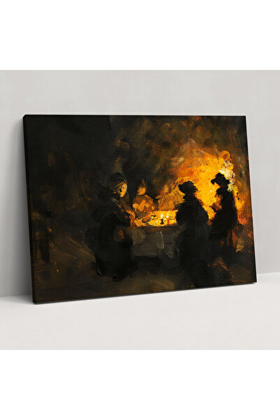 Popcas Rembrandt Mum Işığında Sahne Kanvas Tablo - Rembrandt, Kanvas Tablo, R...