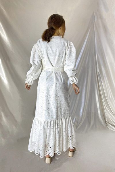 SA collection Women's White Scallop Dress