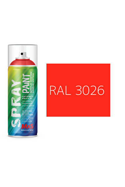 MxS EXTRA PİGMENTLİ ÖZEL YAPIM AKRİLİK SPREY BOYA 400 ML KIRMIZI TONLARI ARABA-METAL-AHŞAH-PLASTİK