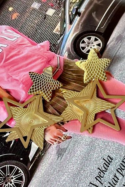 Trendy Butik أقراط نموذج نجمة الصلب